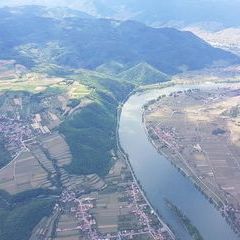Flugwegposition um 12:06:46: Aufgenommen in der Nähe von Gemeinde Mautern an der Donau, Mautern an der Donau, Österreich in 1717 Meter